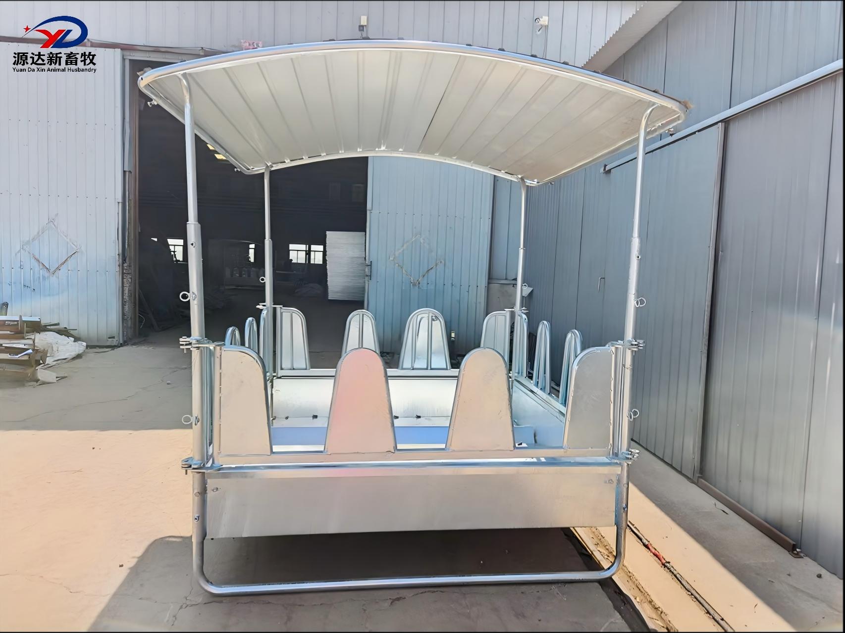 Covered Horse Feed Trough Automatic Horse Feeder Equine Feeding Equipment for Farm and Ranch